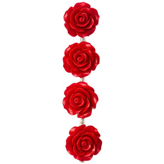 12 Packs: 4 ct. (48 total) Red Flower Quartzite Beads, 24mm by Bead Landing™